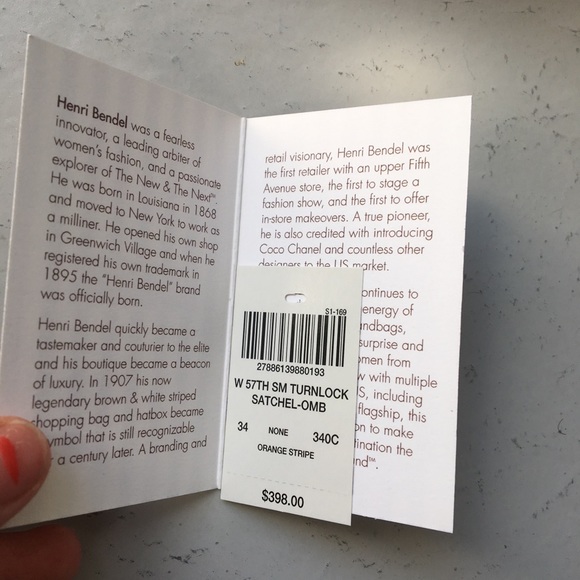 Henri Bendel west 57th turn lock key satchel bag - Picture 4 of 4